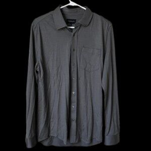 Unbound Merino, 100% Merino Wool Men's Button Down Shirt, Size M
